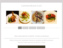 Tablet Screenshot of cannonbeachcafe.com